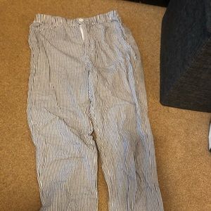 Brandy Melville blue and white striped pants